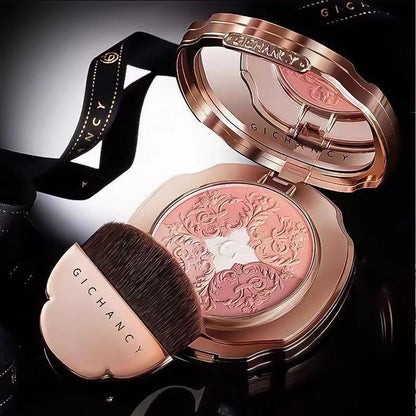 5 Colors Face Blush Palette Matte Mineral Blush Powder Bright Shimmer Matte Face Blush for Cheek and Eye Shadow Make-up Good Vibrations