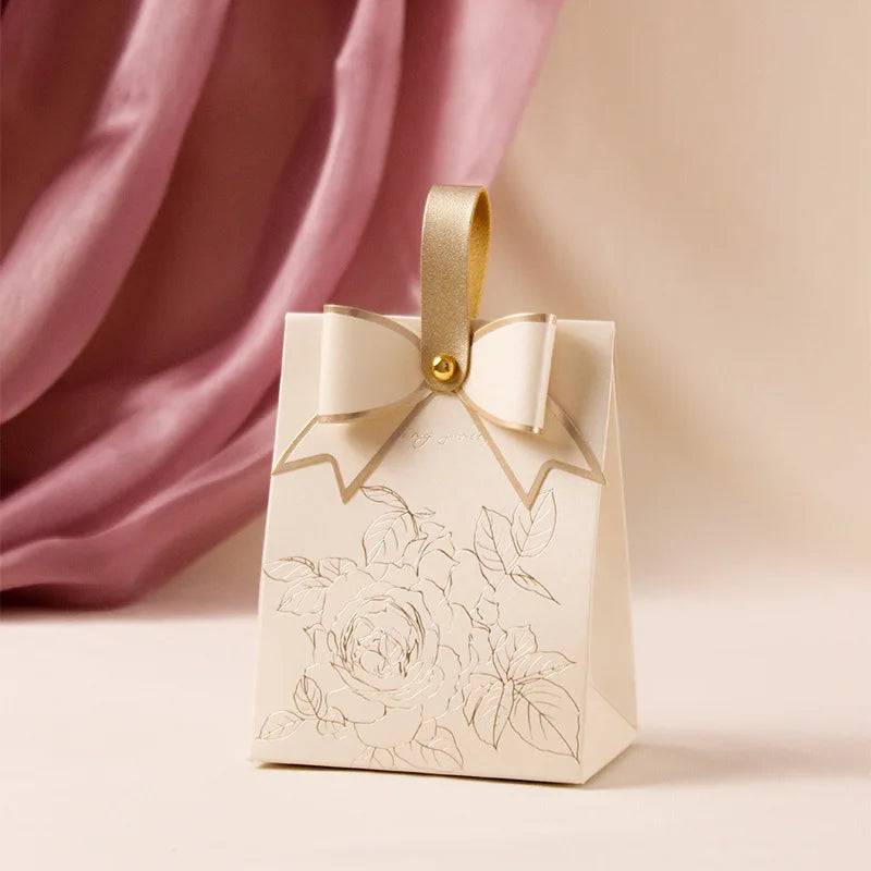 DIY Favors Birthday Party Jelwery Gift Packing Box Flowers Birds and Forest Wedding Candy Box with Wooden Ring Empty Paper Boxes Good Vibrations