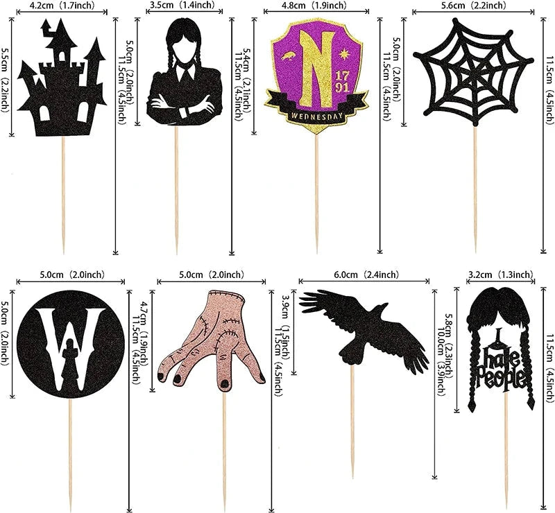 Cake Topper Blood Knife Mask Ghost Face DIY Halloween Cupcake Toppers Ghost Cake Flags Kids Birthday Killer Party Baking Decor Good Vibrations