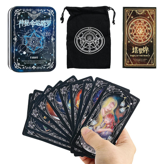 Tarot Cards European Mysterious Ancient Divination Tools Western Game Letters Card Nature's Secret Library Party Event Supplies Good Vibrations