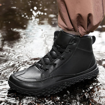 boots men walking boots Wide-Toe-Box Barefoot Shoes for Men hiking boots men Comfortable botas casual shoes men mountain boots Good Vibrations