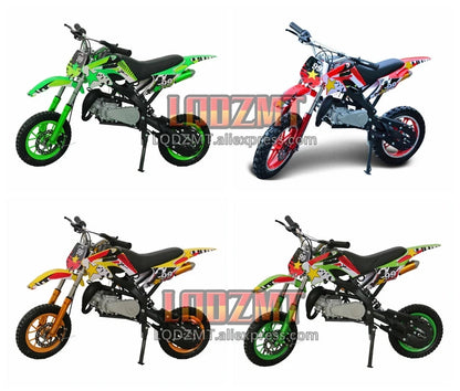 49CC 50CC 4-Stroke ATV OFF-road Gasoline Motorcycle Racing MOTO Dirt Bike Motorbike For Adult Children Boy Girl Child Men Women Good Vibrations