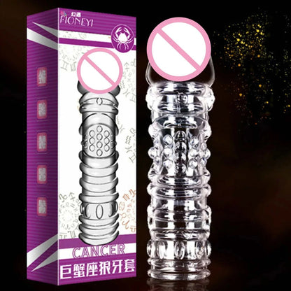 Particles Condoms Reusable Sex Toys High Sensitivity Sleeves