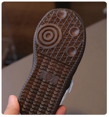 Fashion Sport Shoes For Children PU Leather Ergonomics Kids Sneakers Soft-soled Children's Sneakers Boy's Girl's Tennis Shoes Good Vibrations