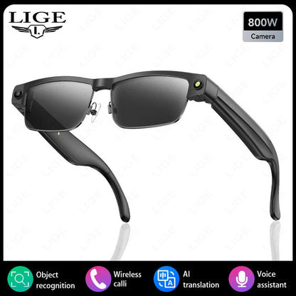 Sunglasses Smart Glasses 8 Million Pixels Recording Videos AI Photo Recognition Answer Translation 270mAh Bluetooth Glasses New Good Vibrations