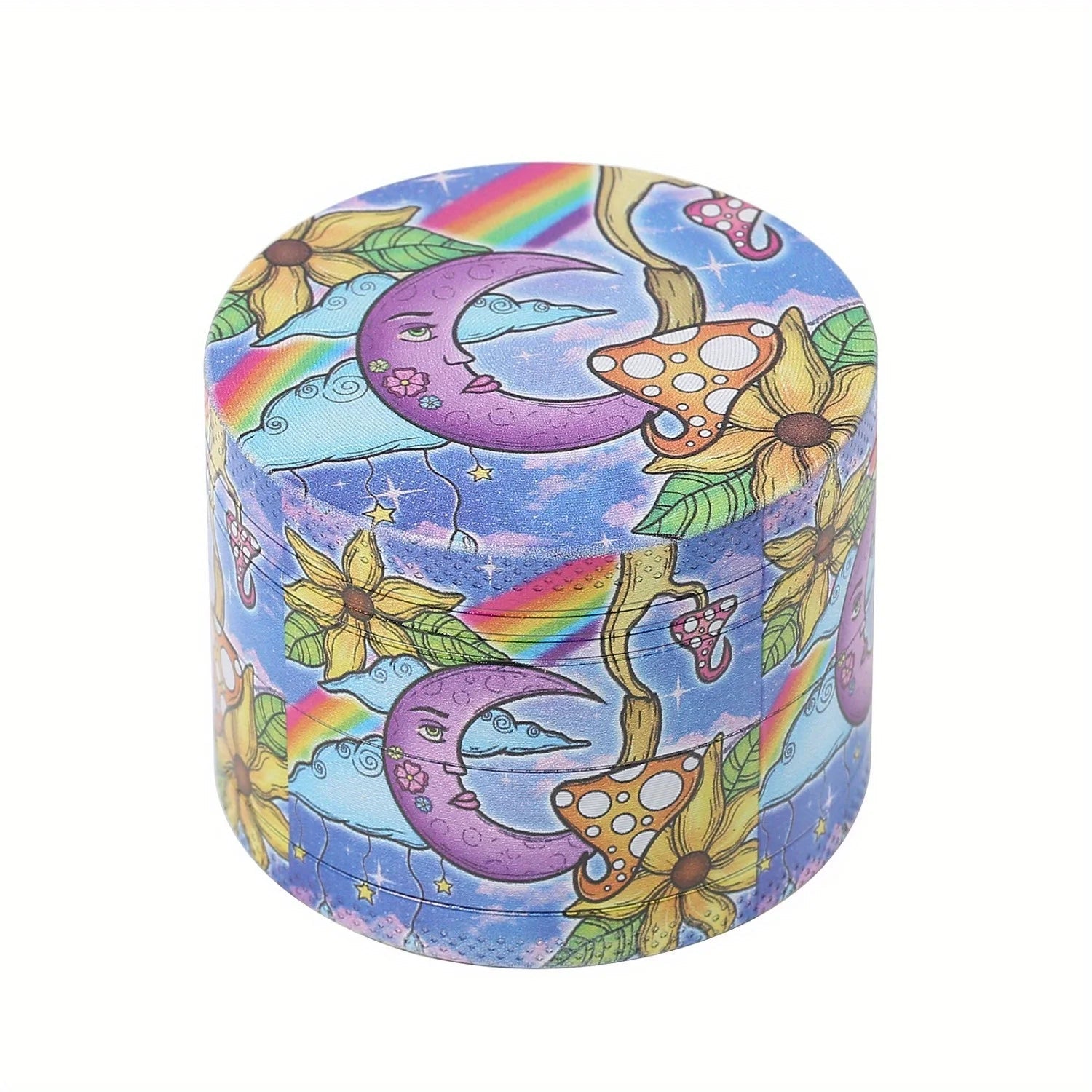 2 Pieces Kitten Bear Floral Mushrooms The Magic World Grinder and Rolling Tray Combo Good Vibrations Adult Super Store