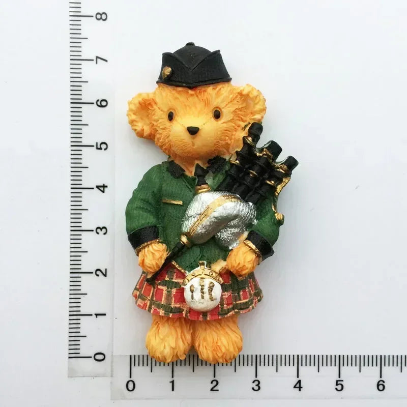 USA Alaska Bear Kawaii Fridge Magnets Tourism Souvenir British Canada Bear Refrigerator Magnetic Stickers Cute Magnet Decor Gift Good Vibrations