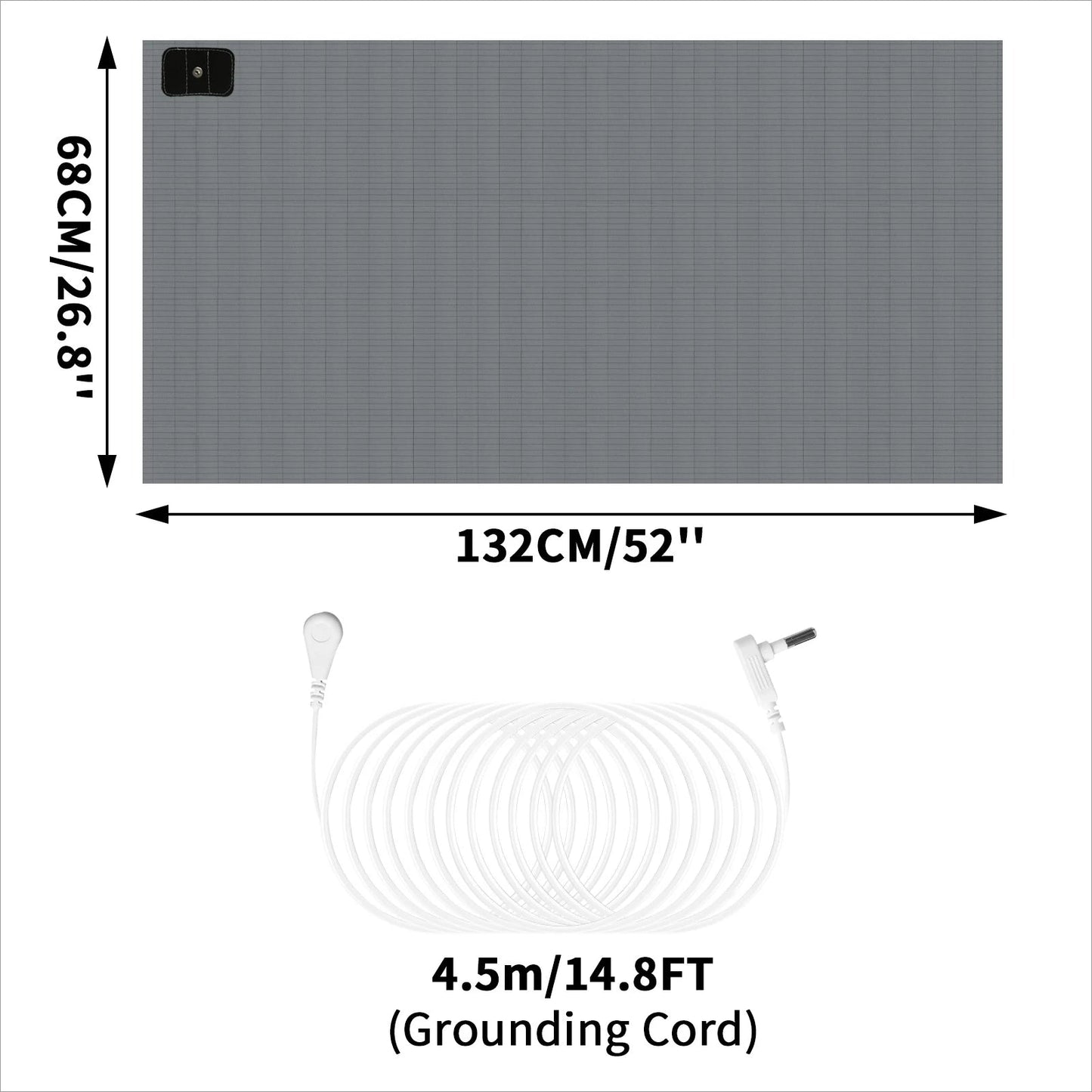 Grounding Bed Sheet Anti-static Grounding Sheet Conductive 95% Cotton and 5% Soft Silver Fiber Flat Sheets Sleep Bed Mat Good Vibrations
