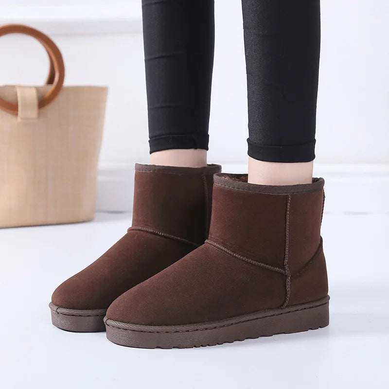 Women Snow Boots Australia Classic  Women Ankle Boots Customized Winter Faux Fur Women Shoes Good Vibrations
