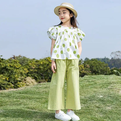 Children's Clothing 7 To 12 Years Child Summer Set 4 Girl Clothes Sets Kids Girls Teenagers T-shirt 10 Old Top Bottom 8 14 Year Good Vibrations