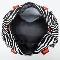 Large Capacity Nylon Travel Duffle Bag with Animal Print, Sports Gym Storage Bag, Portable Women'S Weekender Overnight Bag Good Vibrations