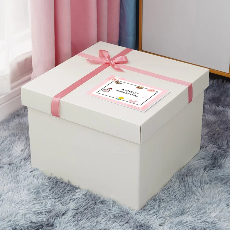 White Surprise Birthday Gift Box Extra Large Ceremony Feeling Girlfriend Present Box Special Large Size Wedding Celebration S... Good Vibrations