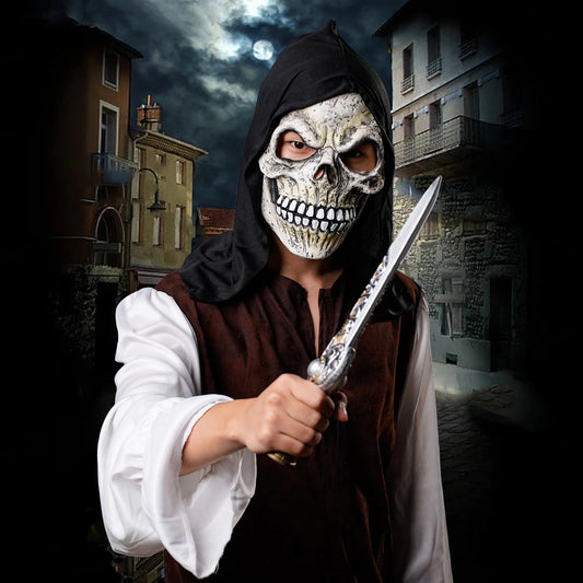 Halloween Cosplay Mask Latex Hood Skull Mask Dance Party Costume Accessories Props Good Vibrations