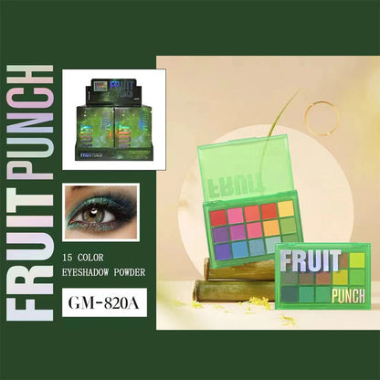 15 Colors Eyeshadow Palette Set Colorful Neon Rainbow Makeup Eyeshadow Palette Vibrant Shimmer Matte Pigmented Blendable Make Up Good Vibrations