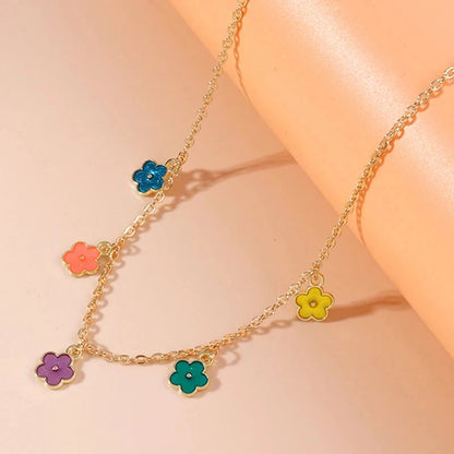 Aihua Boho Gold Color Red Heart Cherry Necklace Romantic Sweet Simple Clavicle Necklaces for Women Collar Fashion Jewelry Gifts Good Vibrations