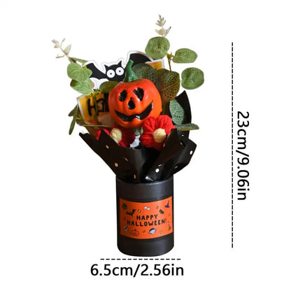 Halloween Pumpkin Bouquet Creative Pumpkin Head Decorative Bouquet Resin Ghost Pumpkin Flower Artificial Pumpkin Flowers Good Vibrations