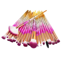 20Pcs Diamond Makeup Brushes Set Powder Foundation Blush Blending Eye shadow Lip Cosmetic Beauty Make Up Brush Pincel Maquiagem Good Vibrations