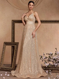 Elegant Sexy Backless Sequins Evening Dress Long 2025 Mermaid Formal Gown Women Wedding Party Dresses Caicktail Graduation  Prom Good Vibrations