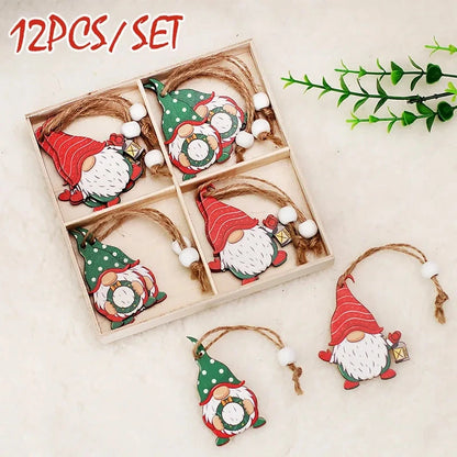 Christmas Wooden Pendant Merry Christmas Tree Decoration for Home 2025 Christmas Ornament Xmas Navidad Gifts Happy New Year 2026 Good Vibrations