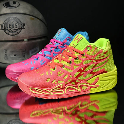 Basketball Shoes Men Field Training High-top Comfortable Non-slip Sports Footwear Luxury Lace-up Flat Sneakers for Men Good Vibrations