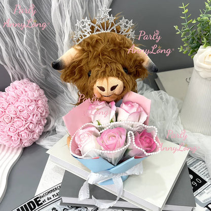 Artificial Flowers Cows Embracing Flowers Wedding Decorations Supplies Just Married Gifts Fake Flower Wedding Decorations Good Vibrations