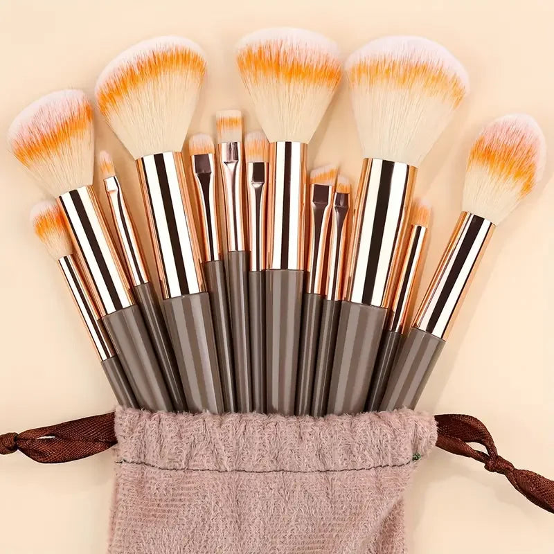 NEW13PCS Makeup Brush Set Eye Shadow Highlighter Concealer Brush Blush Loose Powder Brush Blending Soft Fluffy Women Beauty Tool Good Vibrations