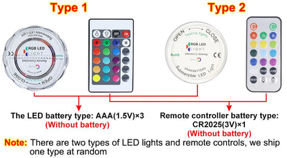 Acrylic smoking hookah kit with LED light and remote controls.