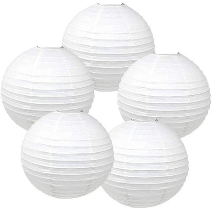 White Chinese Round Paper Lantern Christmas Halloween New Year Festive Party Supplies Wedding Baby Shower Birthday Decoration Good Vibrations