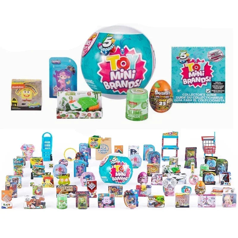 5 Surprise Ball Mini Brands Supermarket Shopping Scene Miniature Gashpon Capsule Toy Figurines Collection Kids Birthday Gifts Good Vibrations