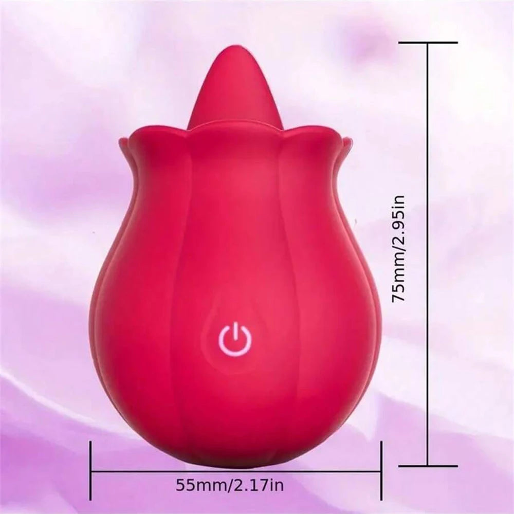Powerful Swing Tongue Licking Vibrator Female Rose-toy Oral Nipple Clitoris Stimulator Massager Adults Goods Sex Toys for Women Good Vibrations