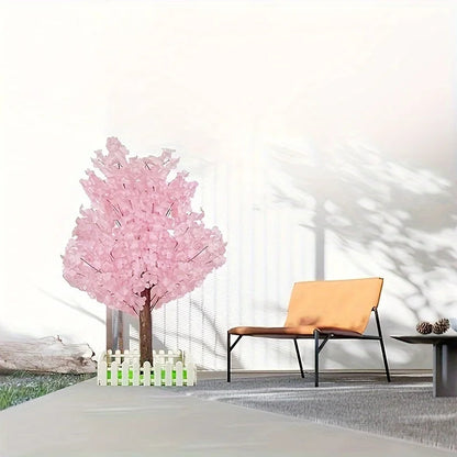 Artificial Cherry Trees Indoor Decor: Handmade Natural Fake Cherry Blossom Pink Tree Outdoor For Party Wedding Christmas Good Vibrations