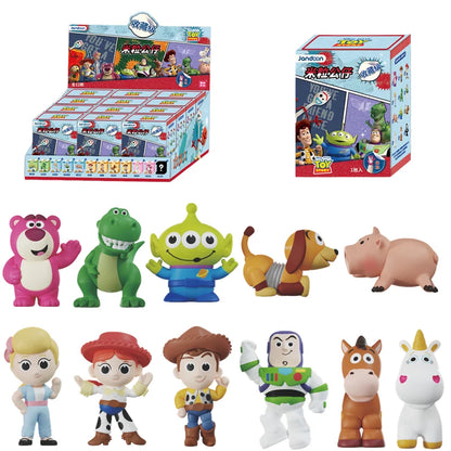 JANDOOM Disney Toy Story Zootopia Stitch Pooh Bear Mickey Mouse Action Figure Blind box Rice Grain Doll Anime Model Toys Gifts Good Vibrations