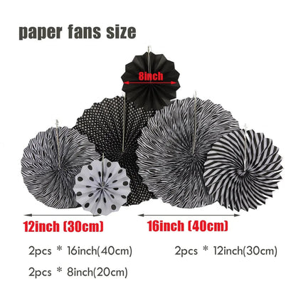 Kids Boy Girl 1st Birthday Party Favor Blue Pink Set Mixed Size Folding Paper Fans Wedding Ceremony Christmas Holiday Decor Good Vibrations