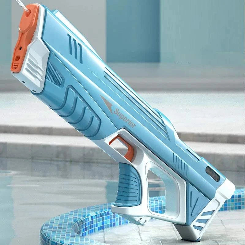 43cm Full Electric Automatic Water Storage Gun Toys Portable Children Summer Beach Outdoor Fight Fantasy Toys for Boys Kids Game Good Vibrations