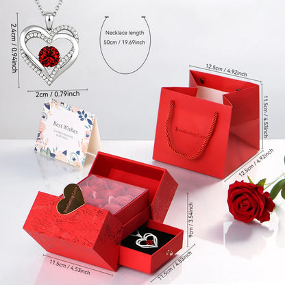 Elegant Rose Jewelry Gift Set with Necklace - Valentine's/Xmas/Mother's Day Present for Her - Perfect for Wife, Daughter, Girlfr Good Vibrations