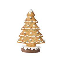 Festive Resin Gingerbread Christmas Tree Figurine, Holiday Tabletop Centerpiece Decor for Home Christmas Atmosphere Good Vibrations