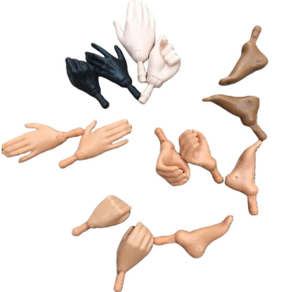 New Original Replacement Doll Hands Monstering High Doll Toy Parts Black Gray Yellow Blue Fishman Doll Hands DIY Toy Accessories Good Vibrations