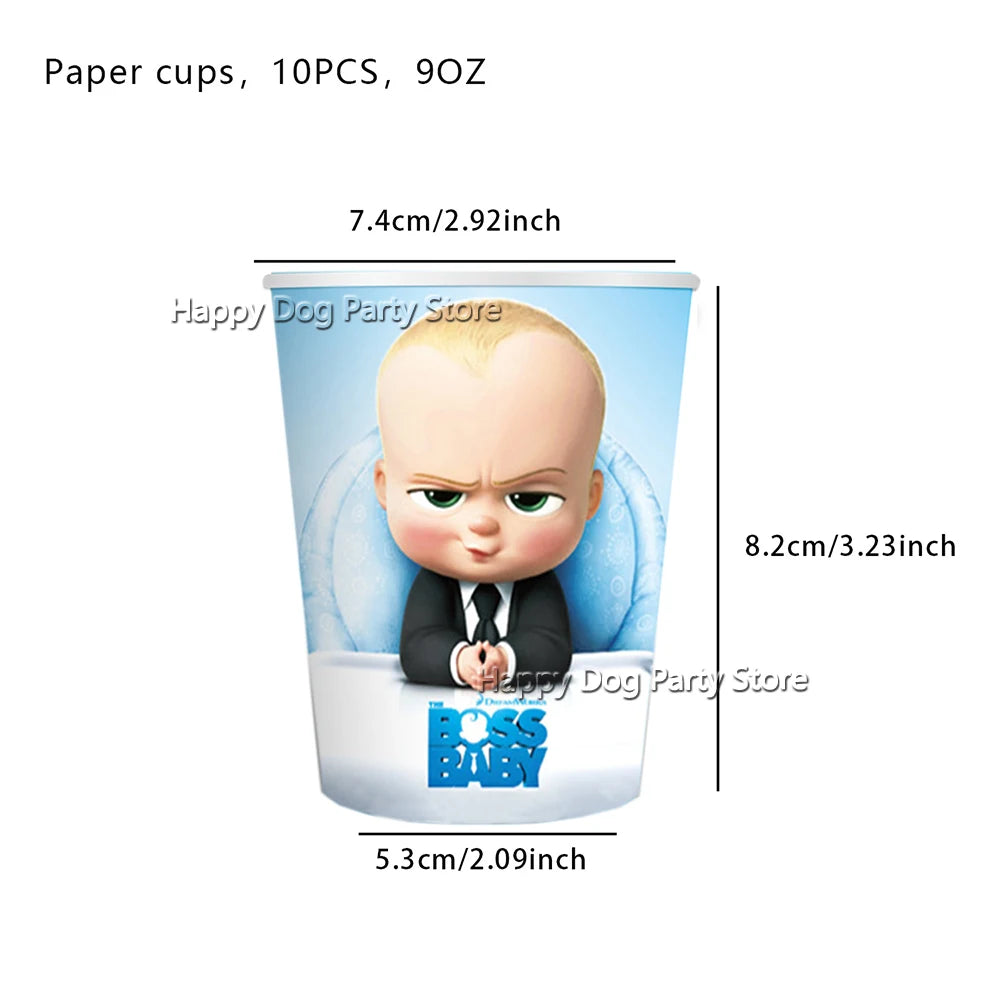 Baby Boy Party Decoration Banner Tableware Supplies Paper Boy DIY Cake Topper Birthday Foil Balloons Kit Accessory Gift Bags Good Vibrations