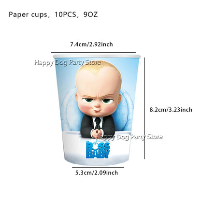 Baby Boy Party Decoration Banner Tableware Supplies Paper Boy DIY Cake Topper Birthday Foil Balloons Kit Accessory Gift Bags Good Vibrations