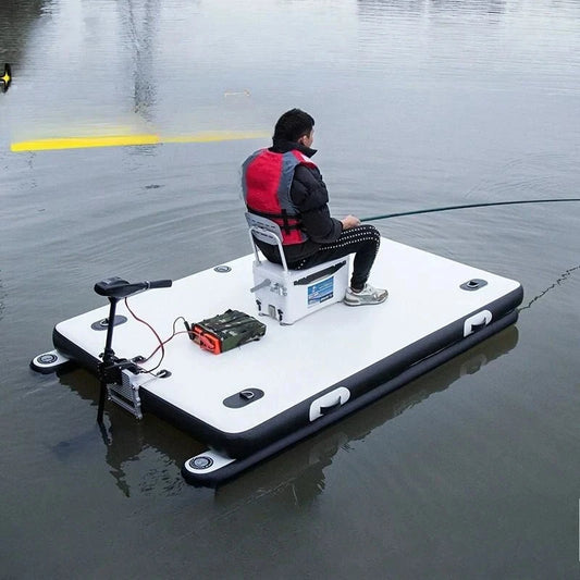 Thickened portable folding inflatable fishing floating platform Luya boat professional fishing platform Good Vibrations