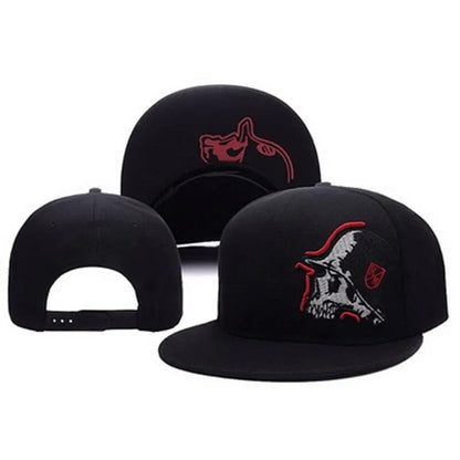 Unisex Helmeted Man Embroidery Hip-hop Hats Spring and Autumn Outdoor Adjustable Casual Baseball Caps Sunscreen Hat Good Vibrations