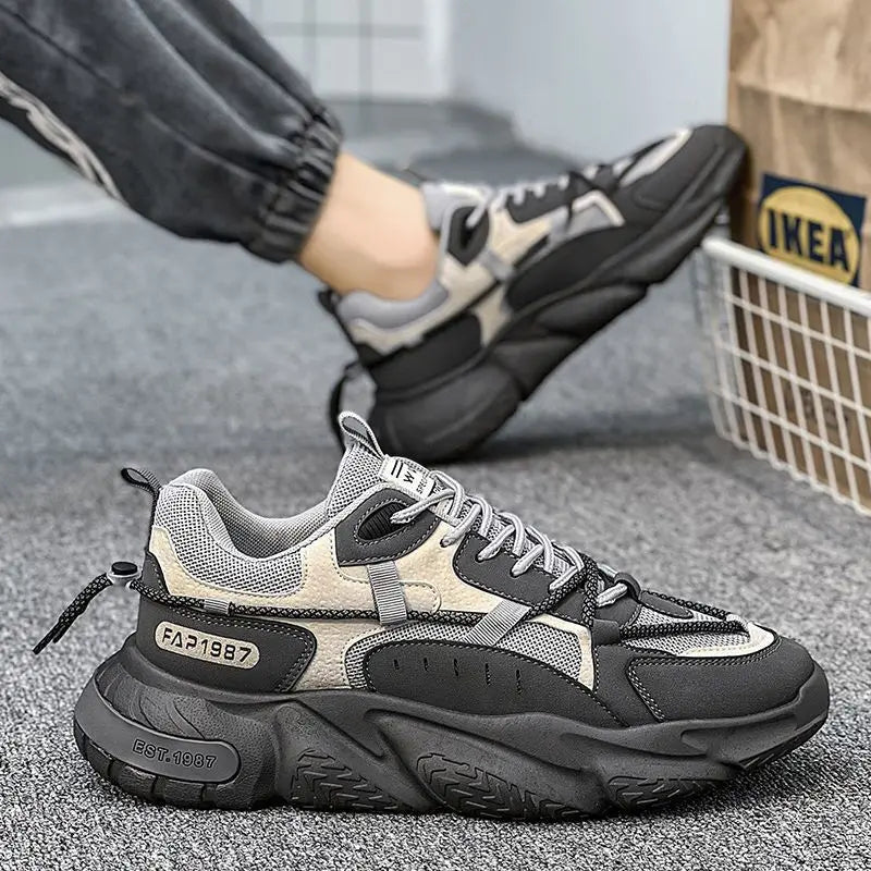 2023Men's Tennis Shoes New Casual Sports Shoes Spring and Autumn Men Breathable Wear-resistant Running Shoes кроссовки мужские Good Vibrations