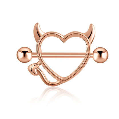 1 Pair Heart Barbell Nipple Ring Piercing Helix Piercing Sexy Nipple Jewelry High Quality Zircon Nipple Rings For Women Oreja Good Vibrations