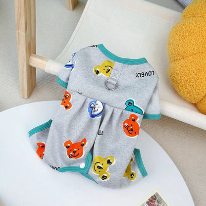 Dog Winter Clothes Warm Costume Tracksuit Dog Jumpsuit Pyjamas Wrapped Belly Puppy Cat Onesie Overalls For Small Dogs York XS-XL Good Vibrations