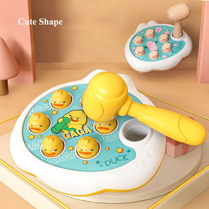 Duck/Frog/Pig Baby Toy Montessori Learning Game Educational Puzzle Gift for 12 24 Months Toddler Boy/Girl with Hammer Good Vibrations