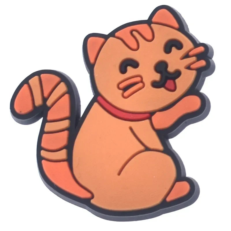 Shoe Charms for Crocs Accessories
 Pet Cat Shoes Charm for Croc Decorations Pins Men Accessory Jeans Woman Clogs Clips Badges Good Vibrations