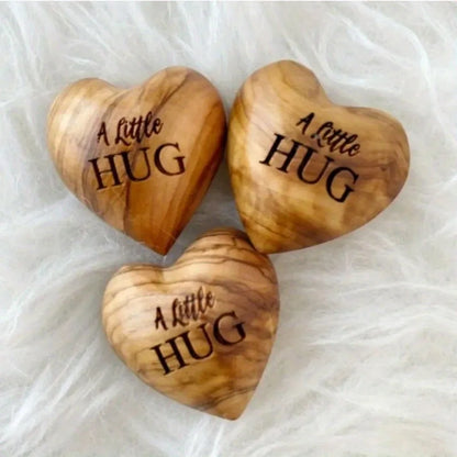 Little Pocket Hug Wooden Heart Tokens I Miss You Crafts Supplies for Friends Portable Creative Gift Valentine's Day Gift Good Vibrations