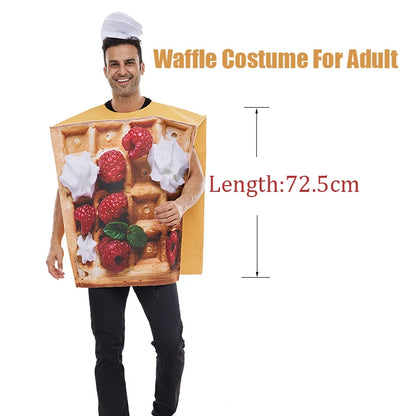 Unisex Women Men Hot Dog Baguette Chili Cupcake Tuna Croissant Potato Pizza Donut Fancy Dress Up Adult Couple Halloween Costume Good Vibrations