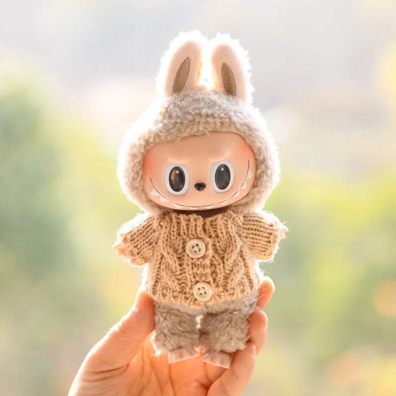 17cm Cute Mini Plush Doll'S Clothes Outfit Accessories For Korea Kpop Exo Labubu Idol Dolls Sweater Clothing DIY Kids Girl Gift Good Vibrations