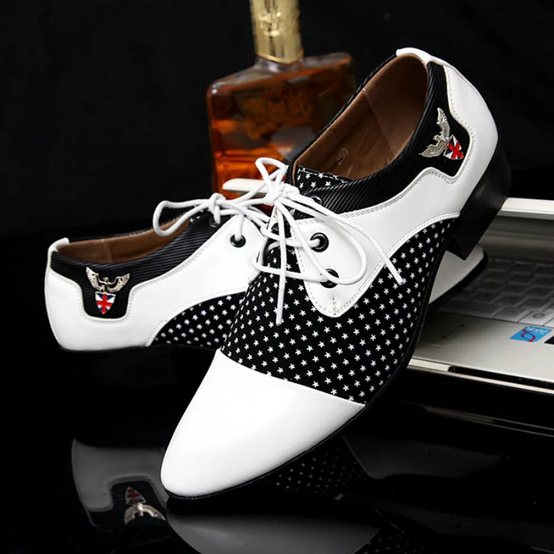Mens Dress Shoes for Men Lace-Up Fashion Office High Quality Leather Comfy Business Man Formal Shoe Wedding Party Style Footwear Good Vibrations
